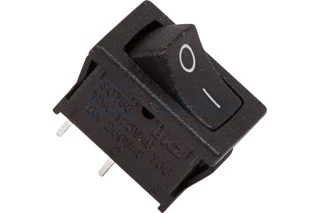 Выключатель клавишный 250V 6А (2с) ON-OFF черный Mini (36-2110)  (REXANT)