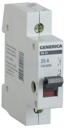 Выключатель нагрузки однополюсный MNV15-1-020  (IEK)