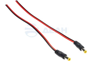 Разъем питания DC штекер 2,1х5,5мм с проводом 20 см (14-0313)  (REXANT)