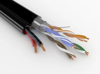 Кабель «витая пара» FTP 5E 4x2x0.5 + 2x0.75 outdoor, 200м (05-070)  (ЭЛЕТЭК)