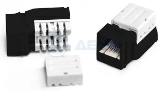 Вставка Keystone Jack KJNE-8P8C-C5e-90-BK (Hyperline)